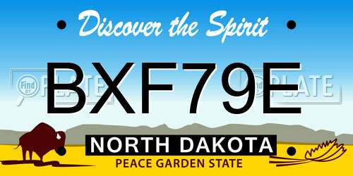 BXF79E North Dakota License Plate