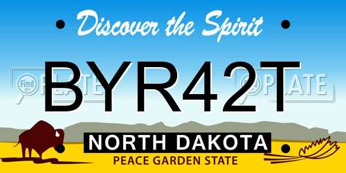 BYR42T North Dakota License Plate