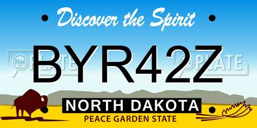 BYR42Z North Dakota License Plate
