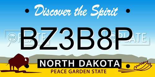 BZ3B8P North Dakota License Plate