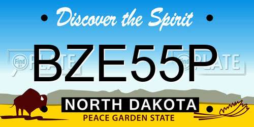 BZE55P North Dakota License Plate