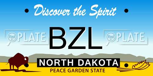 BZL North Dakota License Plate
