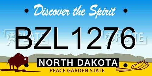 BZL1276 North Dakota License Plate