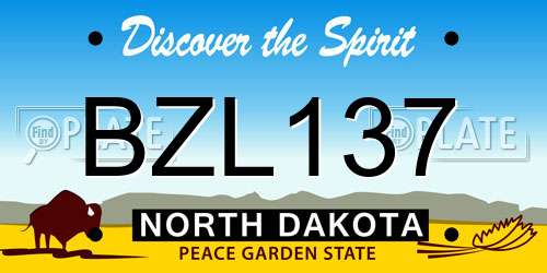 BZL137 North Dakota License Plate