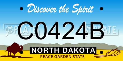 C0424B North Dakota License Plate