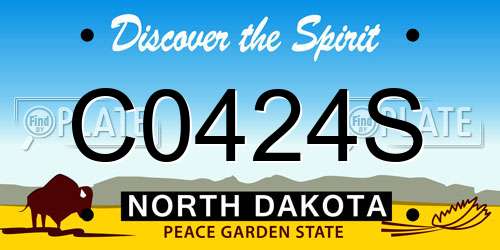 C0424S North Dakota License Plate