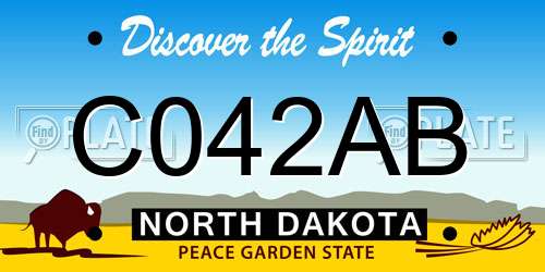 C042AB North Dakota License Plate