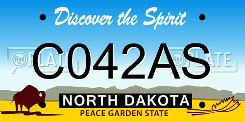 C042AS North Dakota License Plate