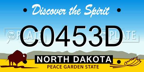 C0453D North Dakota License Plate