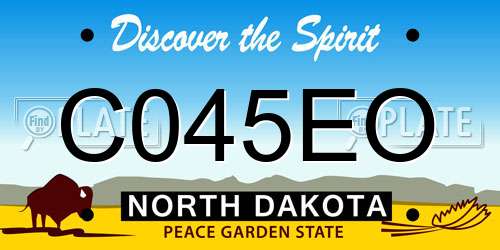 C045EO North Dakota License Plate