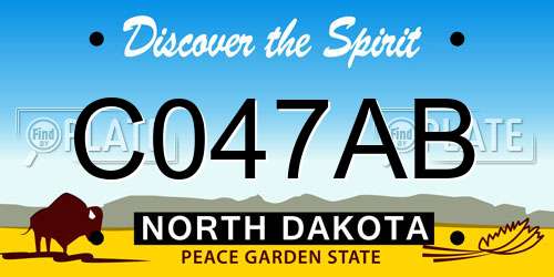 C047AB North Dakota License Plate