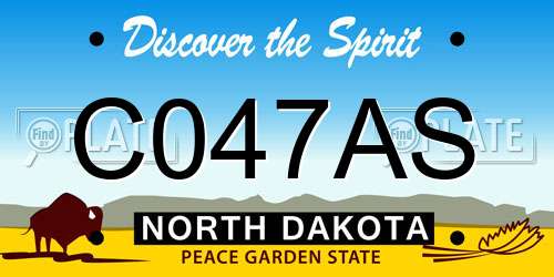 C047AS North Dakota License Plate