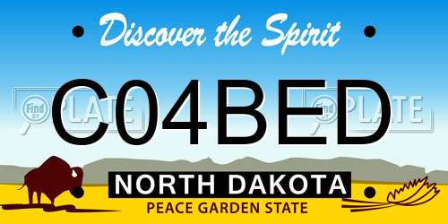 C04BED North Dakota License Plate