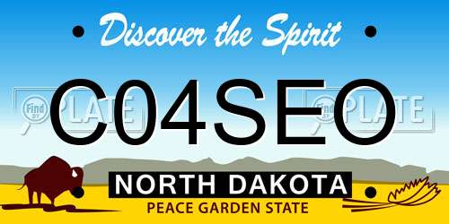 C04SEO North Dakota License Plate