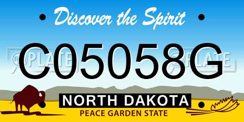 C05058G North Dakota License Plate