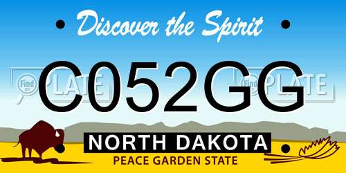 C052GG North Dakota License Plate