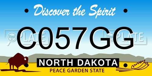 C057GG North Dakota License Plate