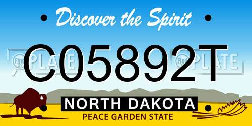 C05892T North Dakota License Plate