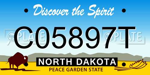 C05897T North Dakota License Plate