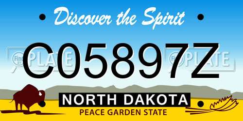 C05897Z North Dakota License Plate