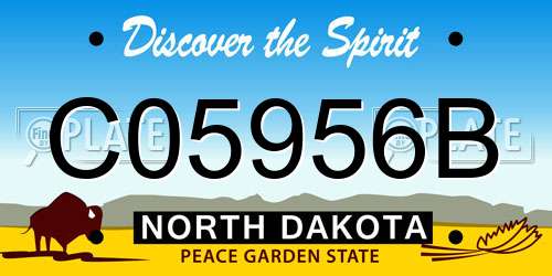 C05956B North Dakota License Plate