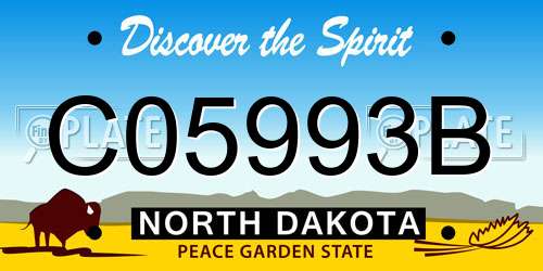 C05993B North Dakota License Plate