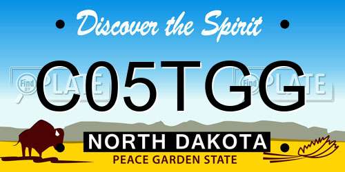 C05TGG North Dakota License Plate