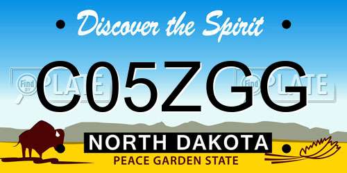 C05ZGG North Dakota License Plate