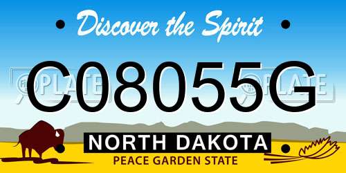 C08055G North Dakota License Plate