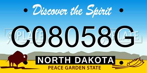 C08058G North Dakota License Plate