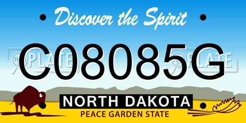 C08085G North Dakota License Plate