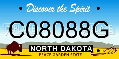 C08088G North Dakota License Plate