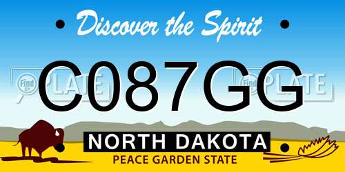 C087GG North Dakota License Plate