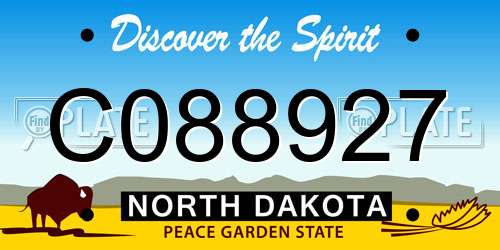 C088927 North Dakota License Plate