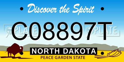 C08897T North Dakota License Plate
