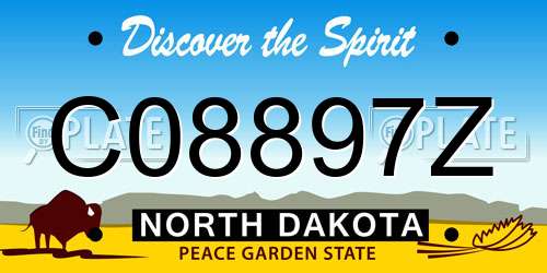C08897Z North Dakota License Plate