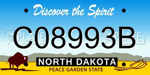 C08993B North Dakota License Plate