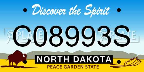 C08993S North Dakota License Plate