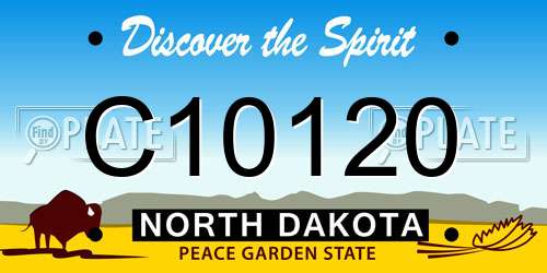 C10120 North Dakota License Plate