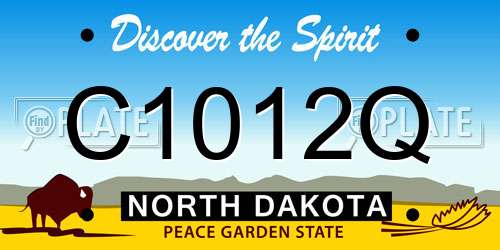 C1012Q North Dakota License Plate