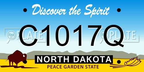 C1017Q North Dakota License Plate