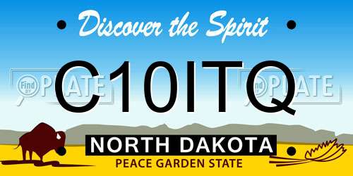 C10ITQ North Dakota License Plate