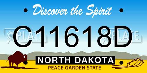 C11618D North Dakota License Plate