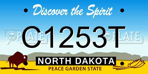 C1253T North Dakota License Plate