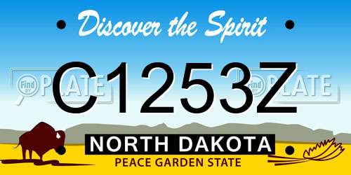 C1253Z North Dakota License Plate