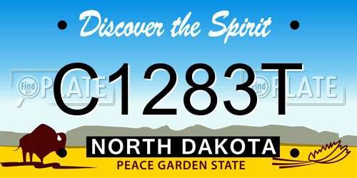 C1283T North Dakota License Plate