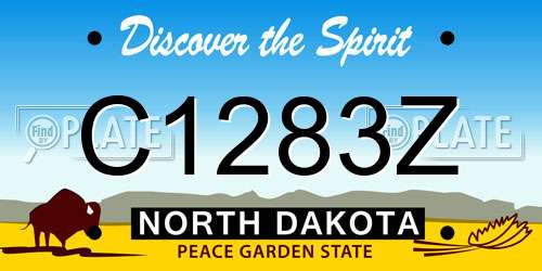 C1283Z North Dakota License Plate