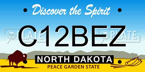 C12BEZ North Dakota License Plate