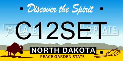 C12SET North Dakota License Plate