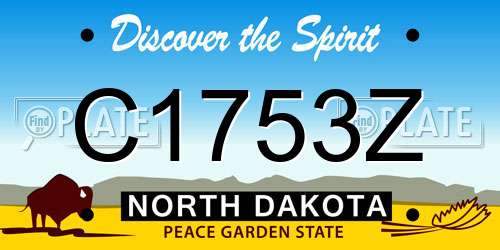 C1753Z North Dakota License Plate